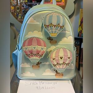 Loungefly Disney Mickey & Friends Hot Air Balloon Pockets Mini Backpack NWT